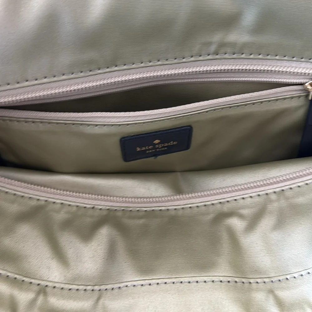 Navy and green Kate Spade tote bag - Picture 6 of 8